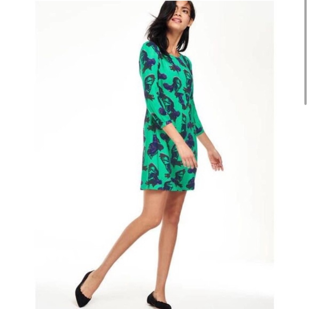 • Boden • Women’s Easy Scoop Mini Dress Owl Print
Green 10